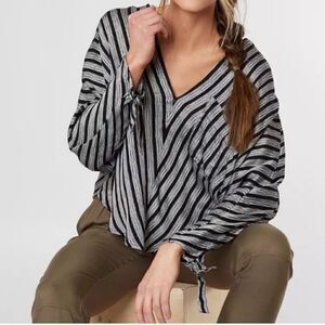 Free people morning stripe dolman sleeve top
